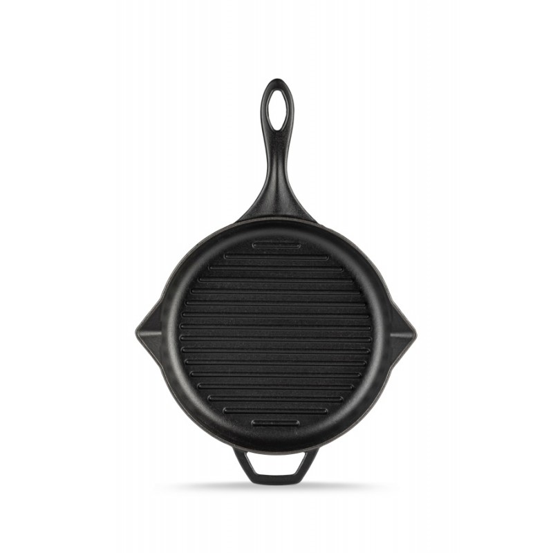 Sartén para parrilla de hierro fundido esmaltado Hosse, Black Onyx, Ф24cm - 