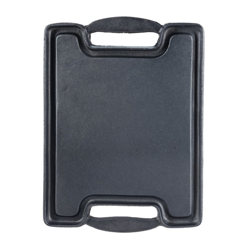 Placa de hierro fundido para grill de doble cara, 36x25 cm | Placa de hierro fundido Placa de hierro fundido para grill de doble cara, 36x25 cm | Placa de hierro fundido | |