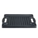 Placa de hierro fundido para grill de doble cara, 36x25 cm | Placa de hierro fundido Placa de hierro fundido para grill de doble cara, 36x25 cm | Placa de hierro fundido | |