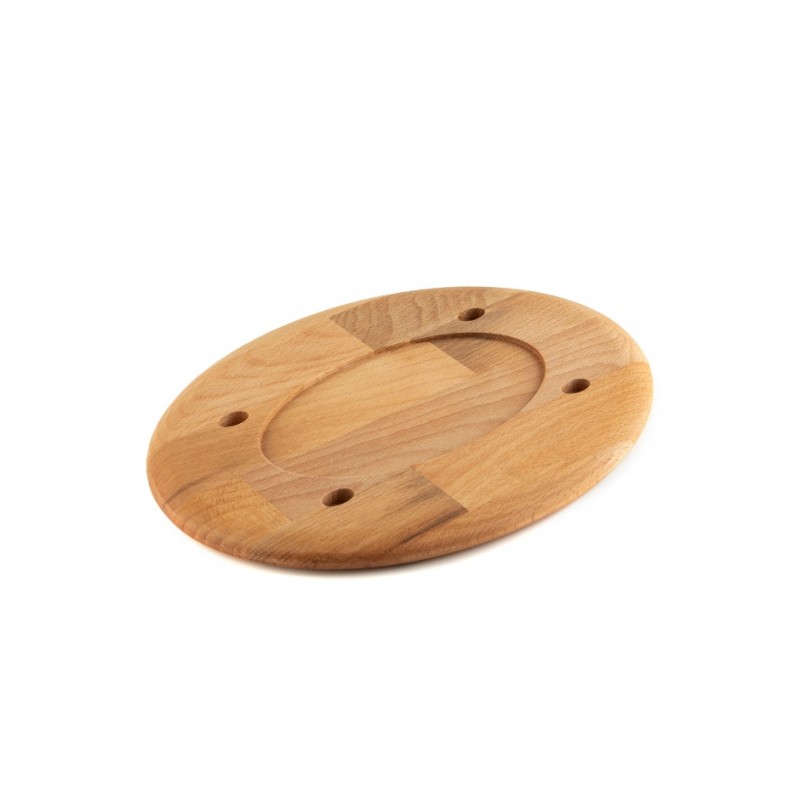 Salvamanteles de madera para plato ovalado Hosse HSOISK1728, 17x28cm - 