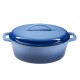 Olla de hierro fundido esmaltada, Azul, ovalado, 33x27см | Olla de hierro fundido Olla de hierro fundido esmaltada, Azul, ovalado, 33x27см | Olla de hierro fundido | |