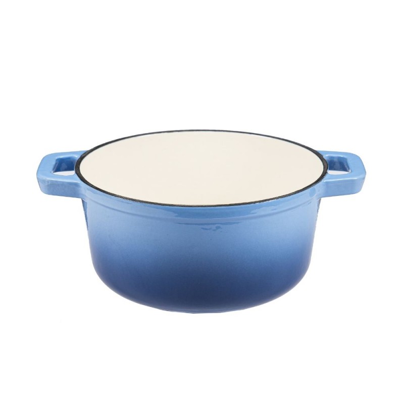 Olla de hierro fundido esmaltada, Azul, Ø24 | Olla de hierro fundido esmaltada, Azul, Ø24 | | |