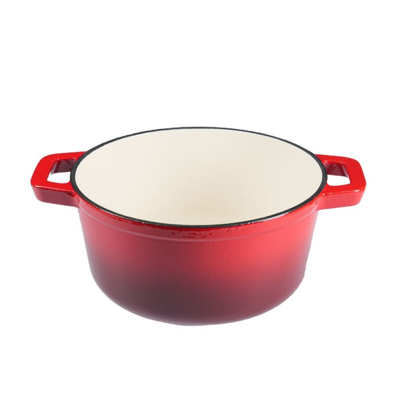 Olla de hierro fundido esmaltada, Rojo, Ф24 | Olla de hierro fundido Olla de hierro fundido esmaltada, Rojo, Ф24 | Olla de hierro fundido | |