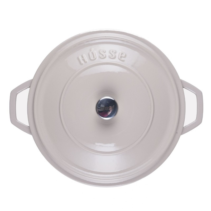 Olla poco profunda de hierro fundido Hosse, Ivory, Ф28 | Olla de hierro fundido Olla poco profunda de hierro fundido Hosse, Ivory, Ф28 | Olla de hierro fundido | |