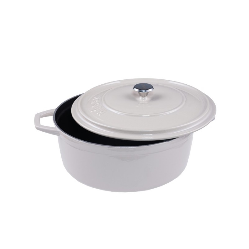 Olla profunda de hierro fundido Hosse, Ivory, Ф20 - 