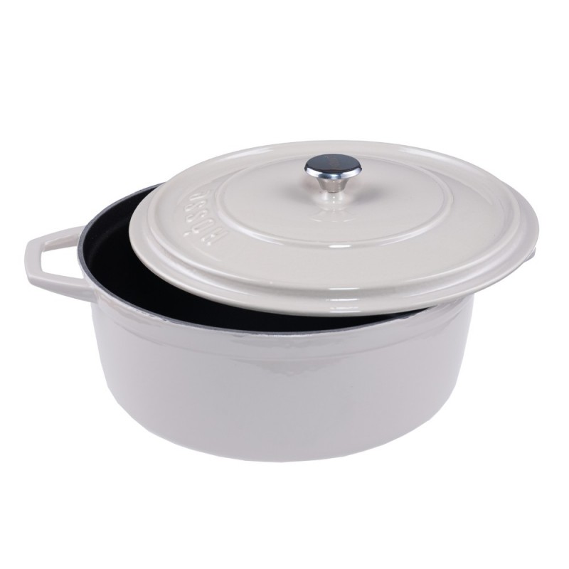 Olla profunda de hierro fundido Hosse, Ivory, Ф28 - 