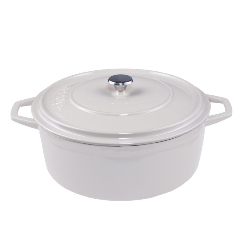 Olla profunda de hierro fundido Hosse, Ivory, Ф28 - 