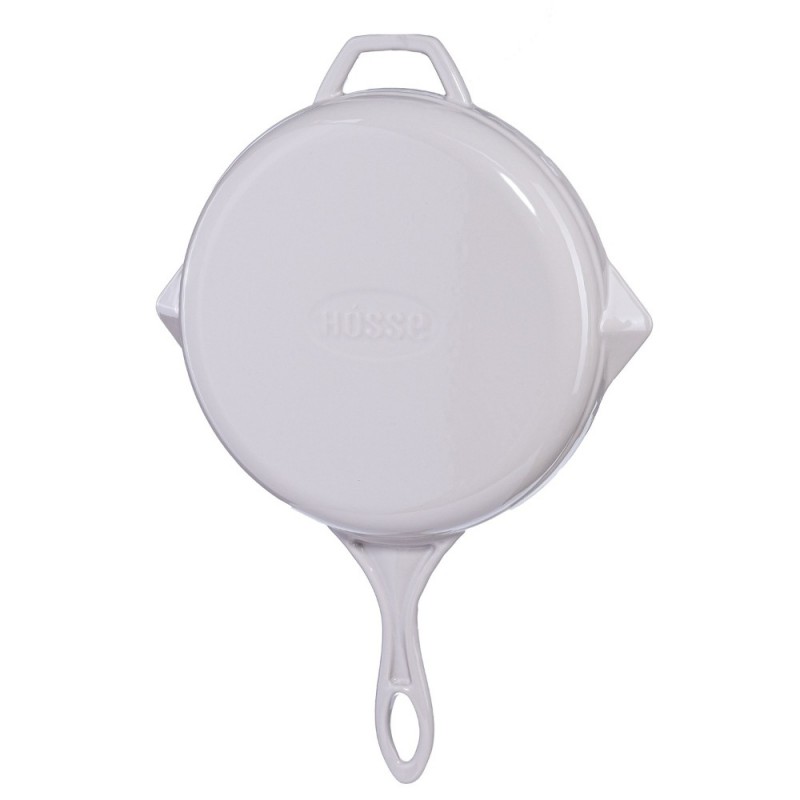 Sartén de hierro fundido esmaltado Hosse, Ivory, Ф28cm | Sartén plana de hierro fundido Sartén de hierro fundido esmaltado Hosse, Ivory, Ф28cm | Sartén plana de hierro fundido | Sartén de hierro fundido |