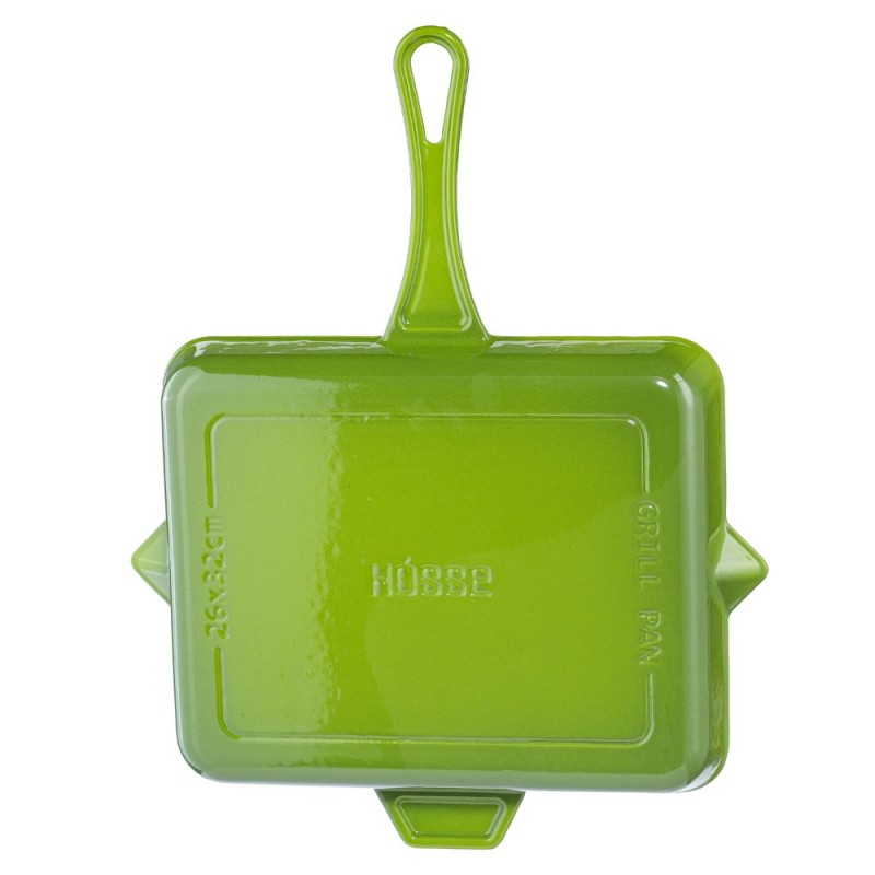 Sartén para parrilla de hierro fundido esmaltado Hosse, Bamboo, 26x32cm | Sartén para parrilla de hierro fundido Sartén para parrilla de hierro fundido esmaltado Hosse, Bamboo, 26x32cm | Sartén para parrilla de hierro fundido | Sartén de hierro fundido |